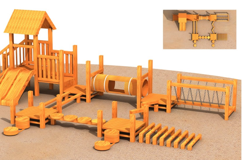 今年会儿童木制游乐设施